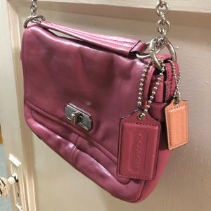 Coach Pink Leather Crossbody Purse